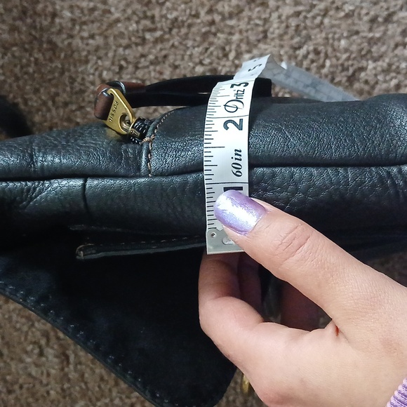 Fossil black leather messager bag - Picture 16 of 16